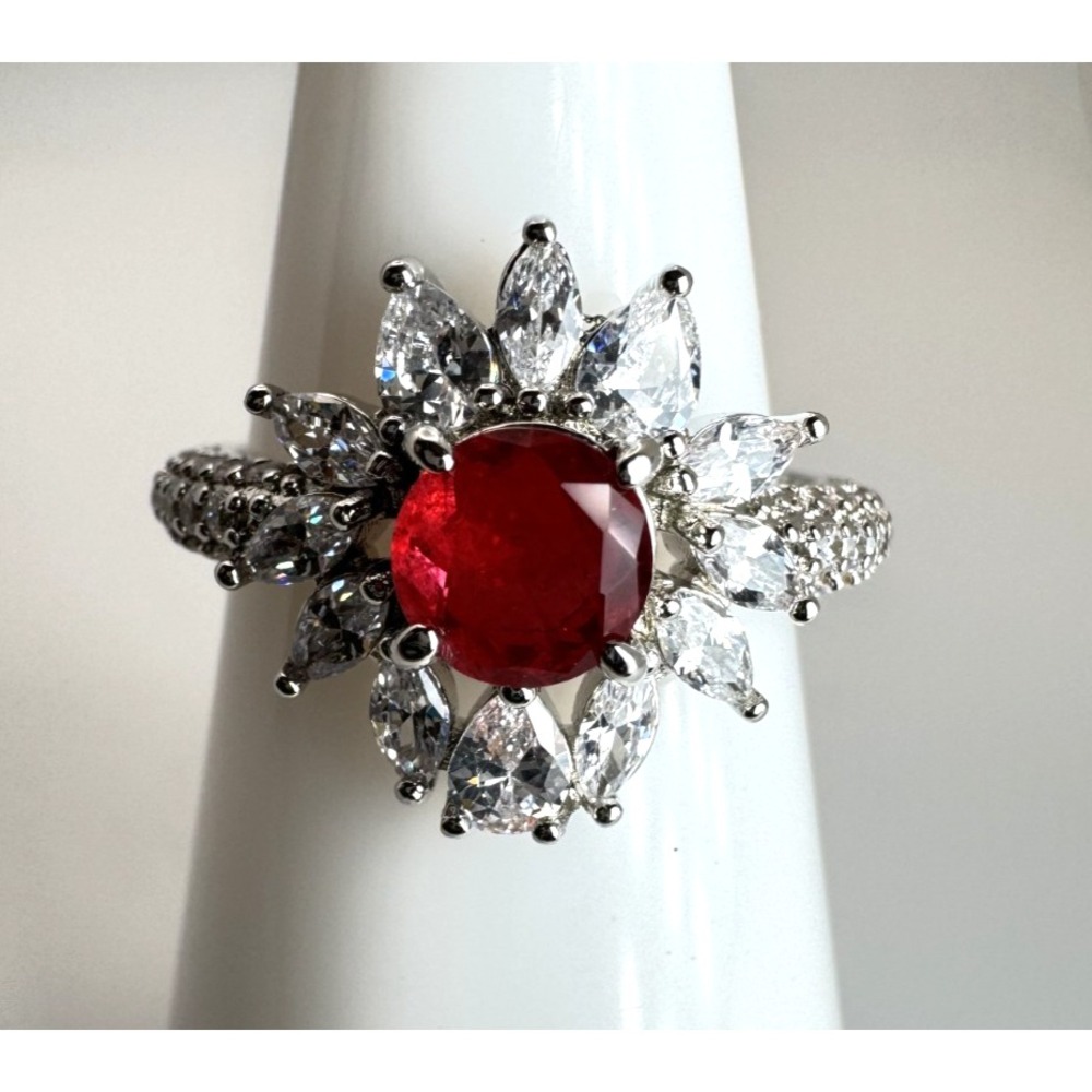 Size 8 Bomb Party July Retro Ring - RBP3674 She's Got Drama - Thai Ruby